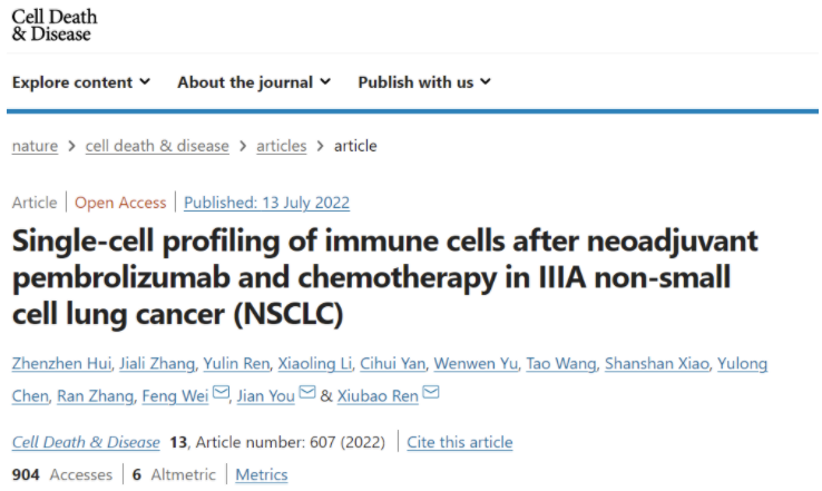 免疫治疗新热点| 新辅助化疗对非小细胞肺癌三级淋巴结构的影响